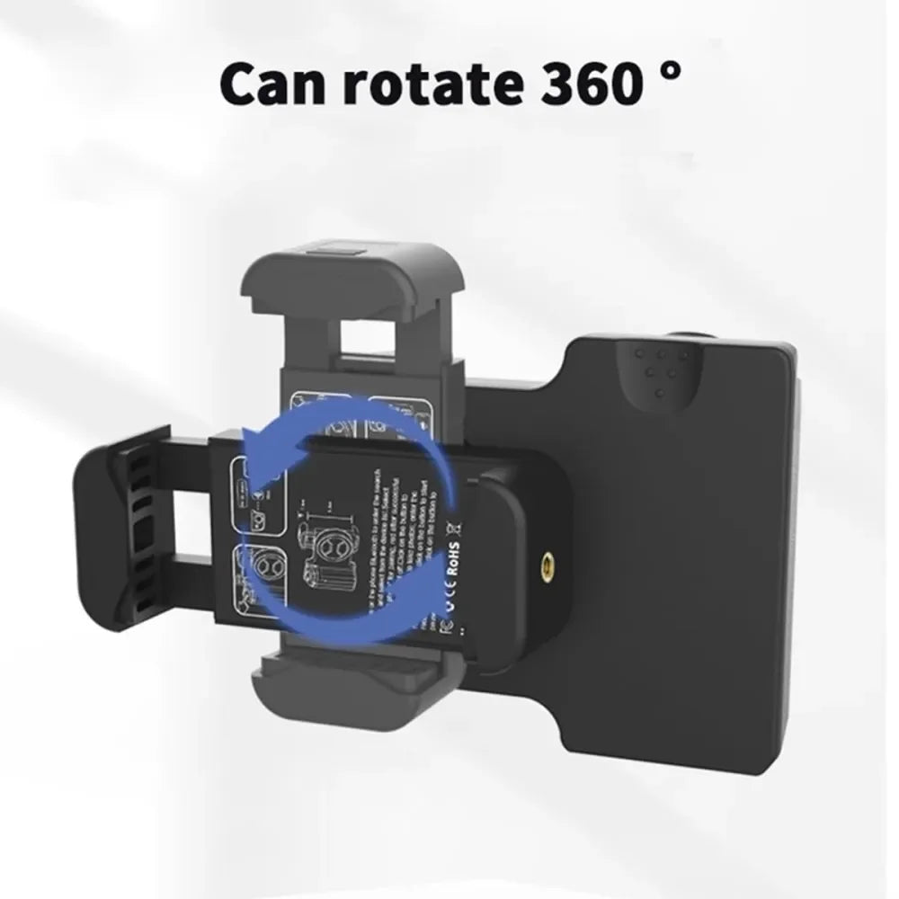 Phone holder with a blue arrow indicating rotation on a white background