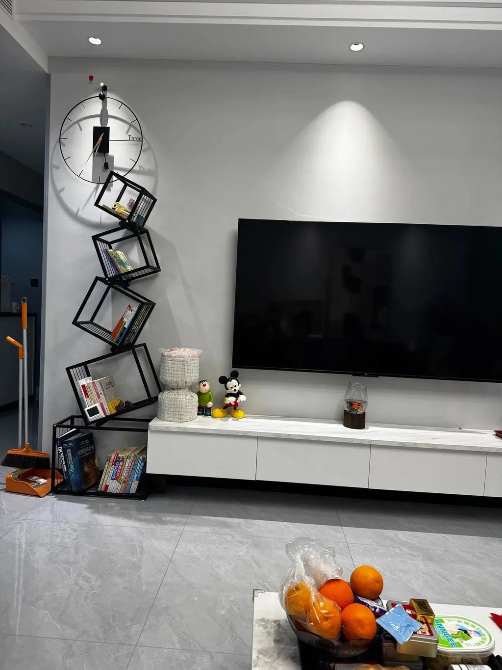 Modern Living Room Decor Iron Art Shelf Office Study Bookcase Multi-layer Storage Rack for Organizing Books And Decorations