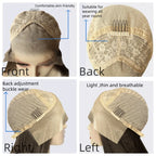 Wig cap with features highlighted on a white background