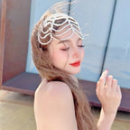 Fashion Pearls Hair Bands Accessories Headdress Elegant Luxury Bridal Crown Women Jewelry Hoop Daily Tassel Hairwear Accessories
