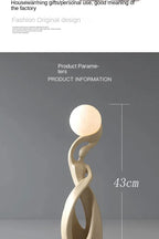 Home Decor Statue Abstract Art Ornaments Nordic Living Room Large Floor Luminous Sculpture Housewarming Gift Interior Figurines