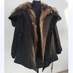 Maomaokong loose Real Fox Fur Collar 2024 White Duck Down Jacket Women Winter Luxury Puffer Coat Oversize Feather Outwear