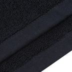Close-up of black fabric with a textured surface
