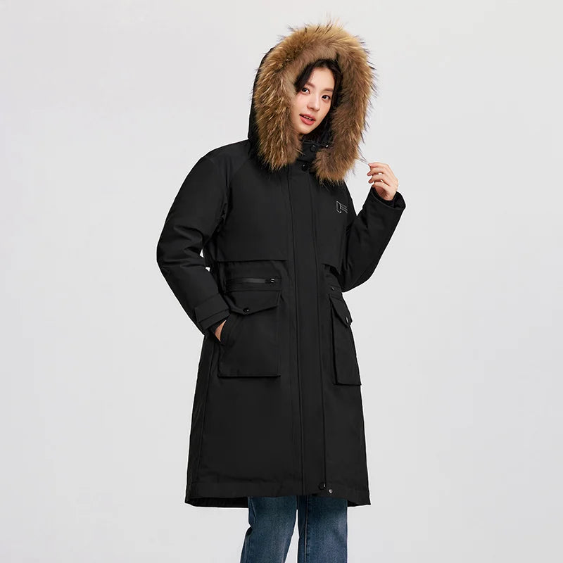Down Jacket Women Goose Down Winter Waterproof Oil-proof Stain-proof Outerwear