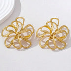 Big Flower Stud Earrings Bohemian Chic Jewelry