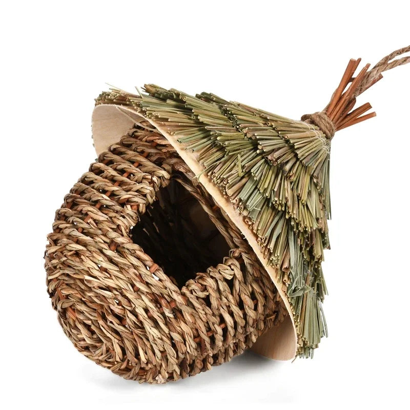 19 Birds Nest Bird Cage Natural Grass Egg Cage Bird House