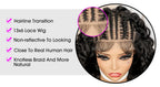 13x6 lace wig with hairline transition features on a white background