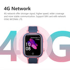 Smartwatch with 4G network features on a white background