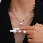 Pearl Pendant Imitation Jewelry Set for Women