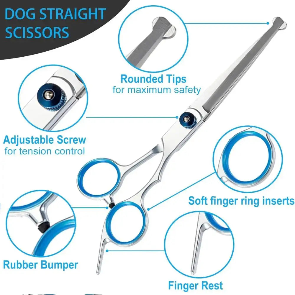 Dog Cat Safety Round Head Grooming Scissors