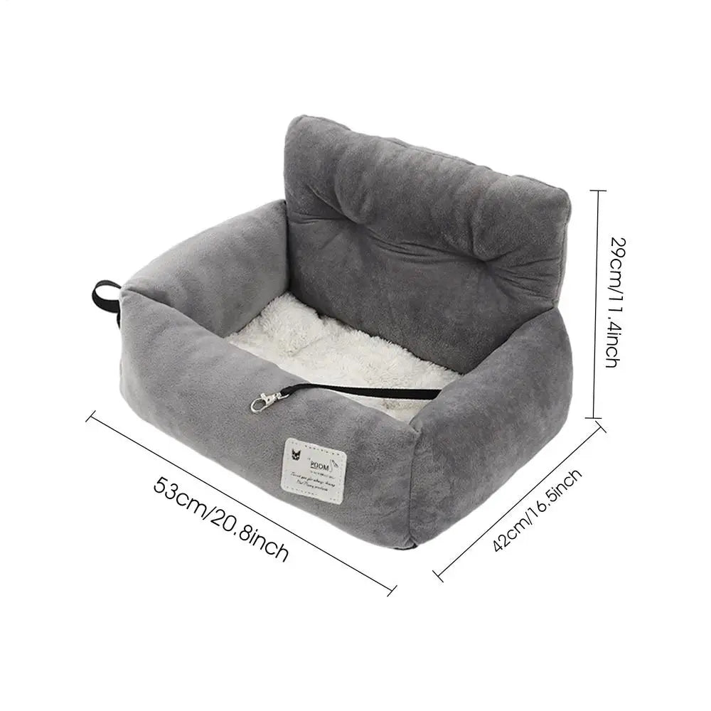 Dog Car Seat Pet Travel Booster Seat with Handle Dog Safety Car Seat Dog Car Bed Dual-Use for Car and Home Travel Carrier Bed