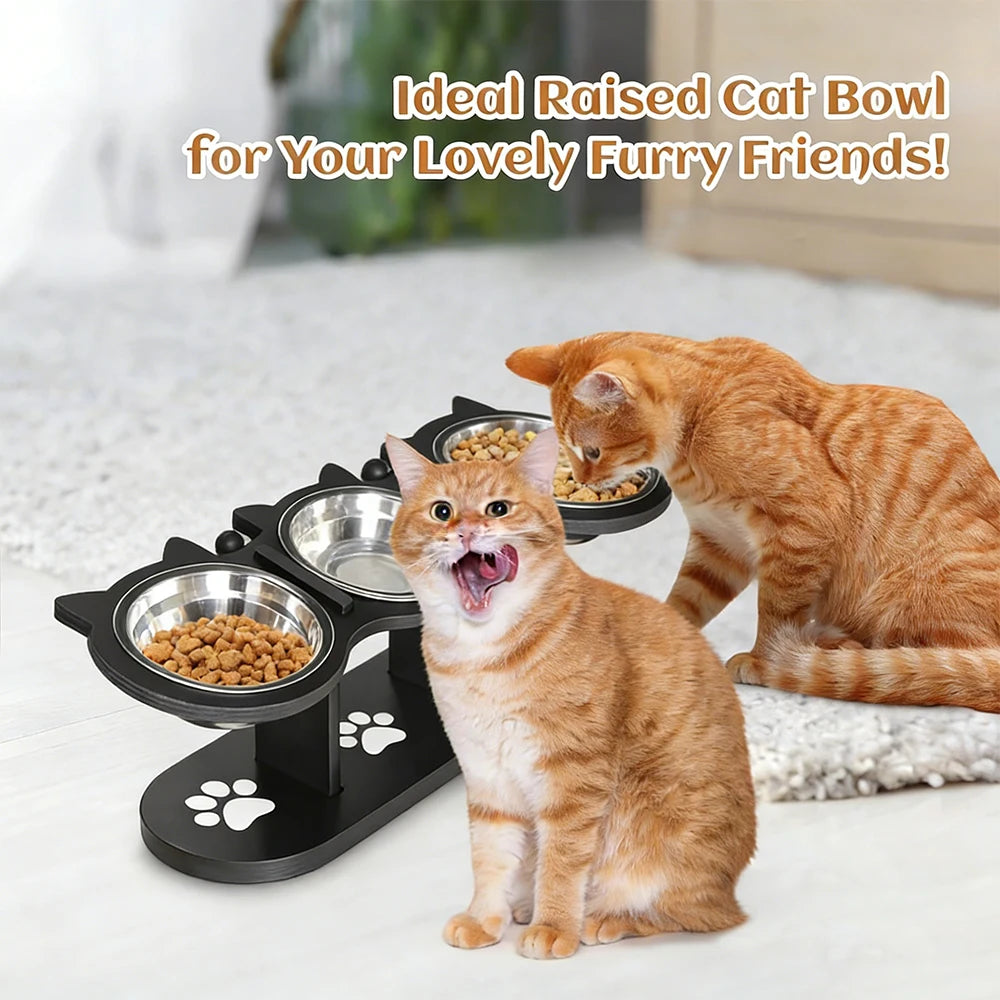 Dog Elevated Feeder Pet Food Water Bowls for Bulldog Puppy Kitten Dish Feeding and WaterSupplies for Small Dogs Accessories