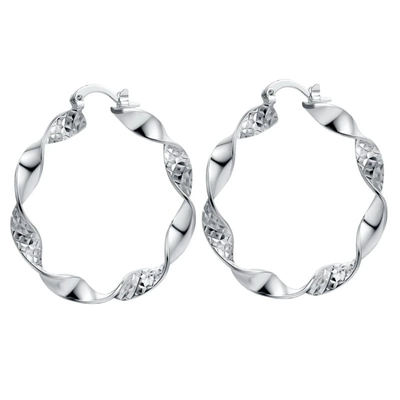 Sterling 925 Silver Hoop Earrings