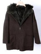 Maomaokong loose Real Fox Fur Collar 2024 White Duck Down Jacket Women Winter Luxury Puffer Coat Oversize Feather Outwear