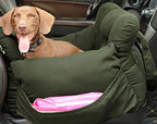 Dog Car Seat with Safety Belt – Non-Slip Pet Car Bed for Small Dogs, Washable Travel Carrier with Secure Straps for Safe Car