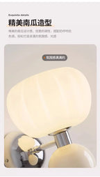 Wall Decor Room Decor Cream Style Creative Middle Lamp Bedroom Bedside Aisle Lamp Balcony Double Head Background Wall Wall Lamp