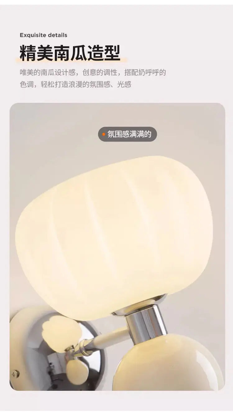 Wall Decor Room Decor Cream Style Creative Middle Lamp Bedroom Bedside Aisle Lamp Balcony Double Head Background Wall Wall Lamp