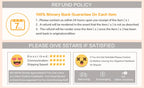 Refund policy and customer feedback section on a product page