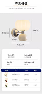 Wall Decor Room Decor Cream Style Creative Middle Lamp Bedroom Bedside Aisle Lamp Balcony Double Head Background Wall Wall Lamp