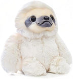 Winsterch Cute Sloth Plush Toy – 15.7" Soft Stuffed Animal Teddy Bear for Kids, Baby, and Birthday Gifts (Ivory)
