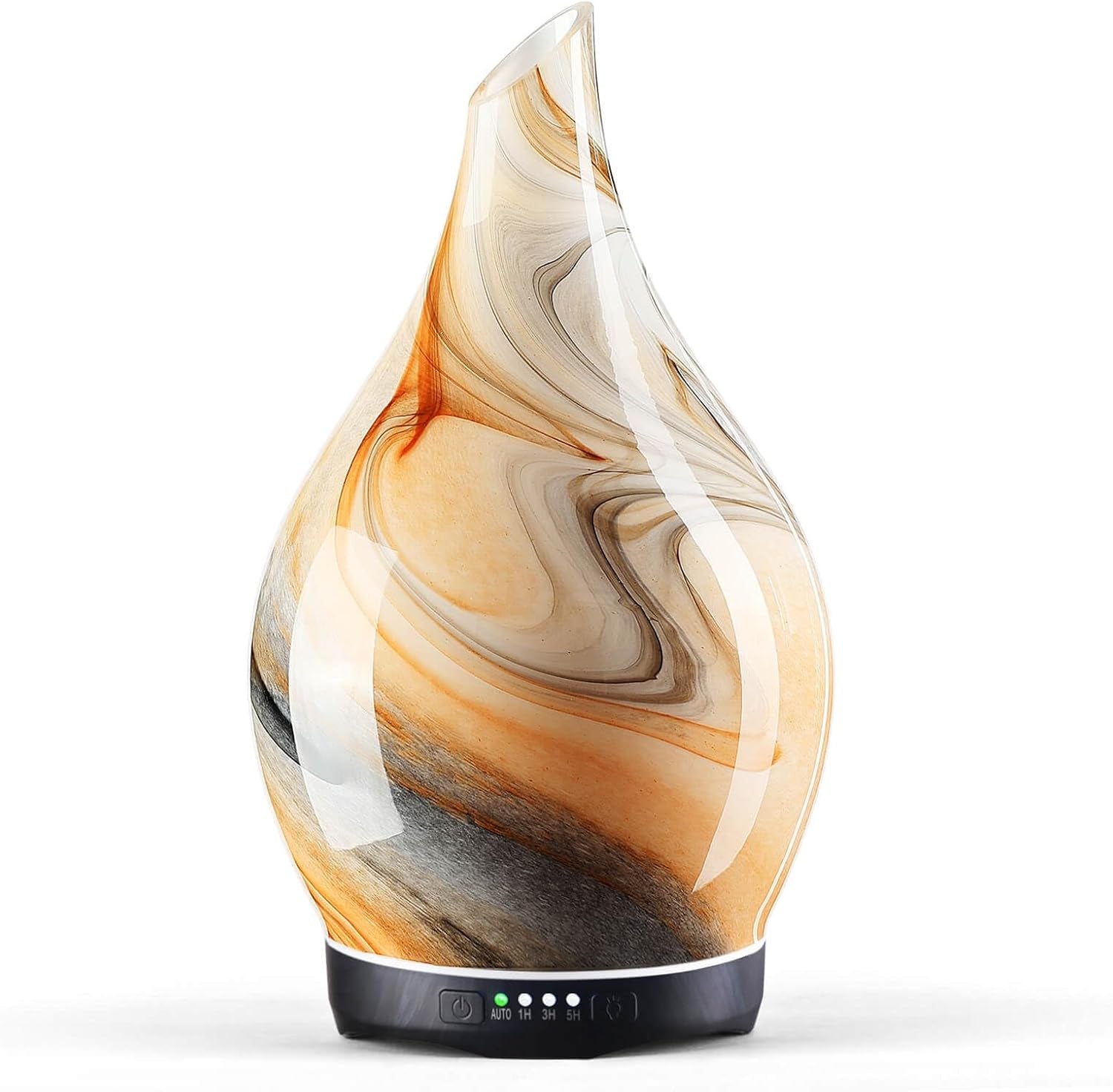 Porseme Oil Diffuser 3D Glass Aromatherapy Ultrasonic Humidifier, Air Refresh Auto Shut-Off, Timer Setting, BPA Free for Home Hotel Yoga Leisure SPA Gift 150Ml Last 6H