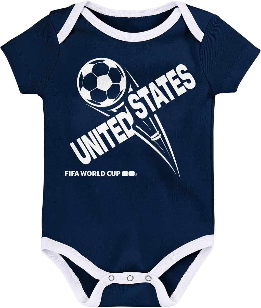 FIFA World Cup 2026 Infant and Toddler 3 Pack Country Onsie