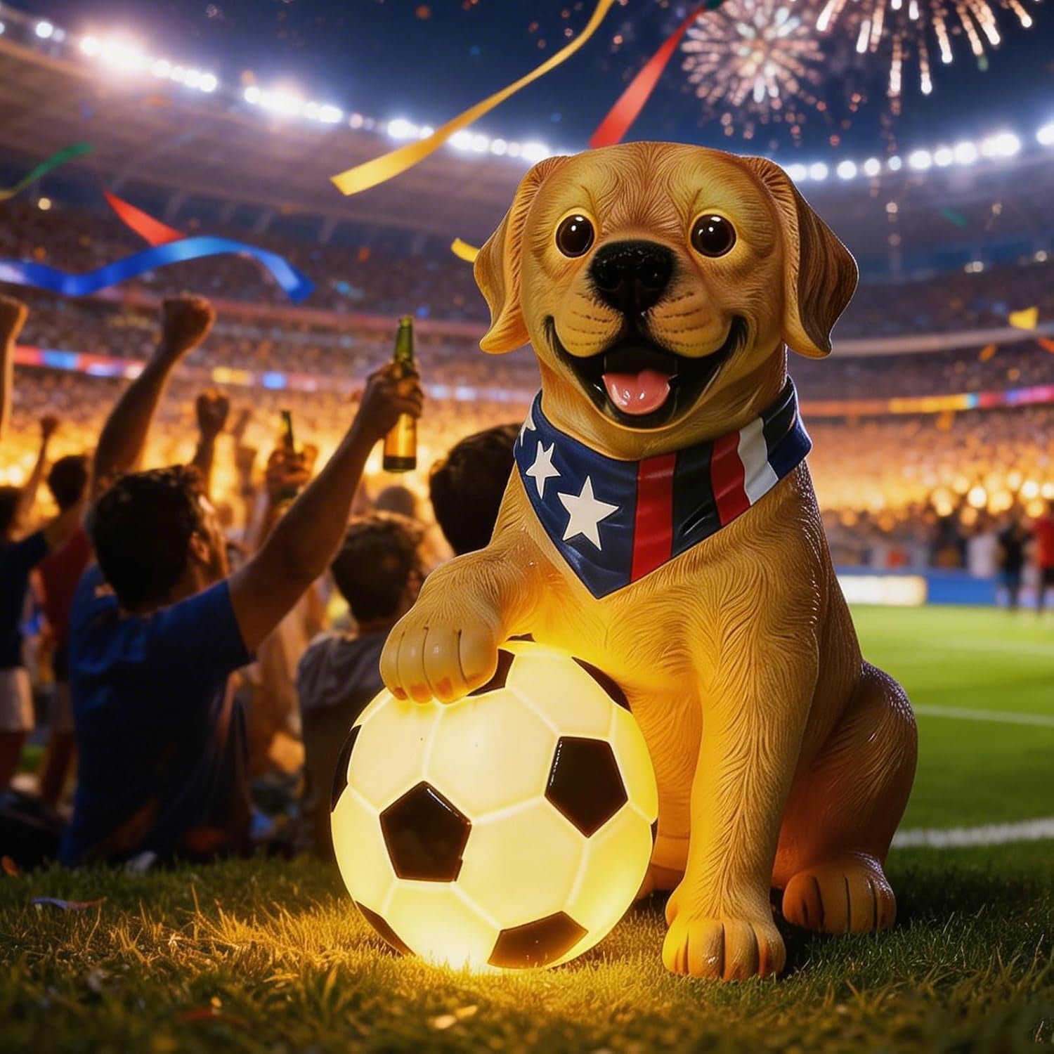 World Cup 2026 Dog Sculpture Garden Decor