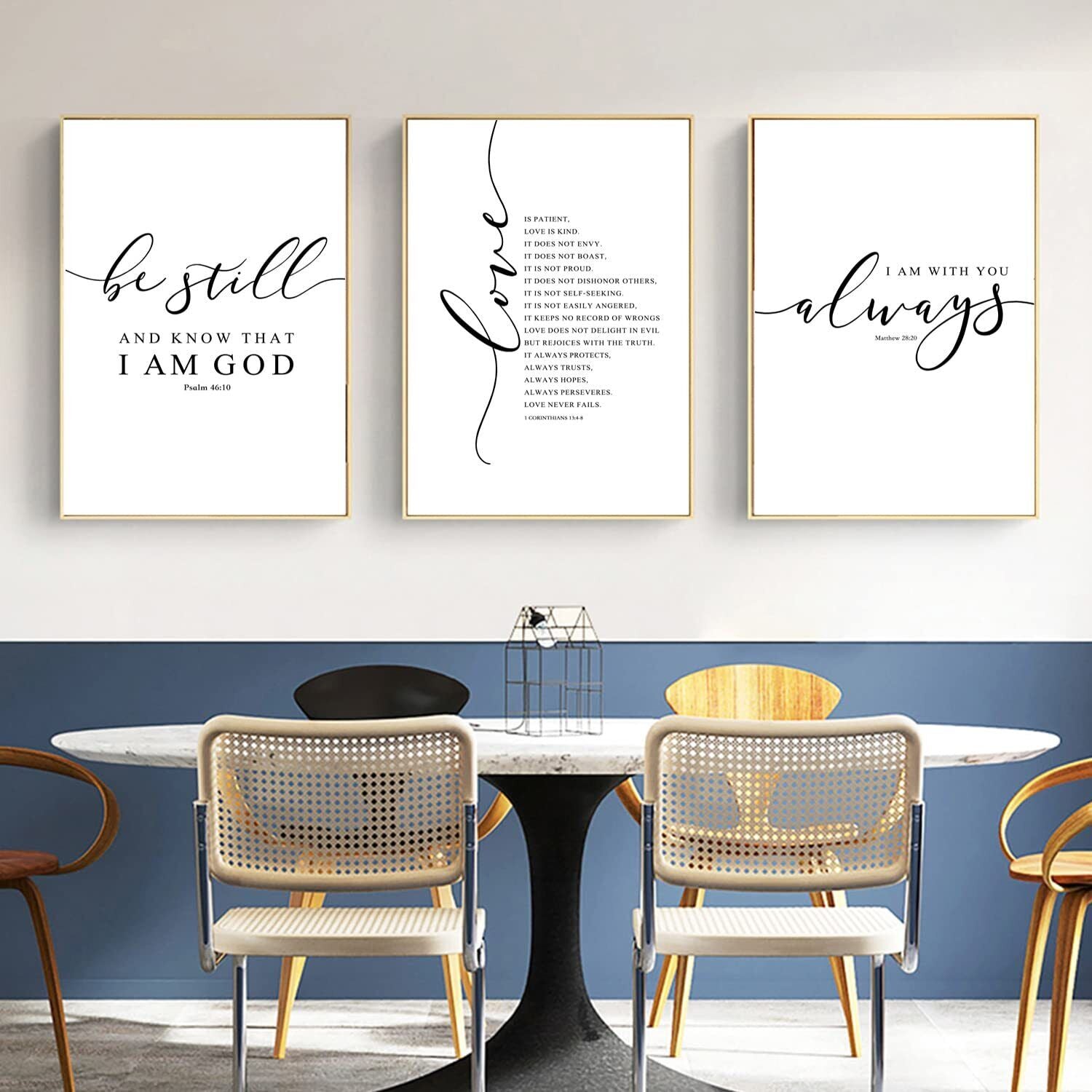 Bible Verse Wall Art – Elegant Scripture Canvas, Christian Inspirational Home Decor
