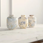 Decorative Terra-Cotta Vases with Heavy Distressing
