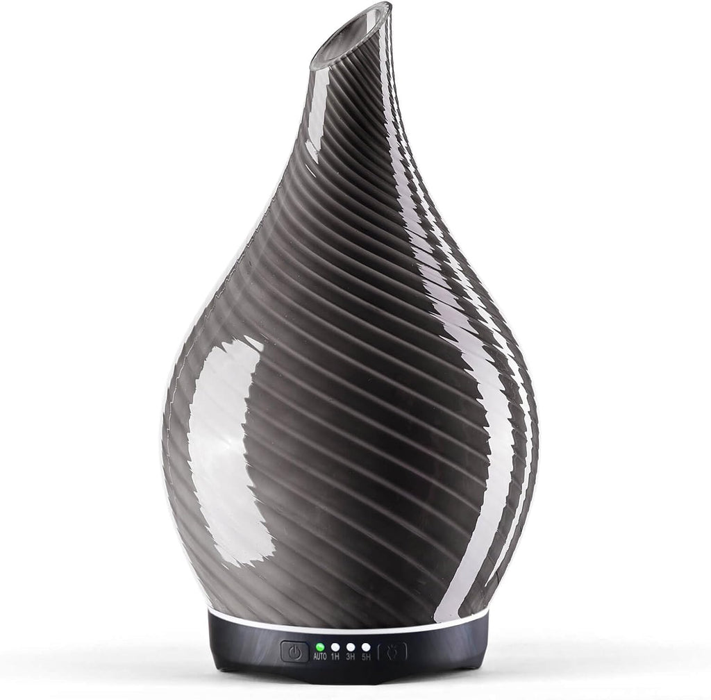 Porseme Oil Diffuser 3D Glass Aromatherapy Ultrasonic Humidifier, Air Refresh Auto Shut-Off, Timer Setting, BPA Free for Home Hotel Yoga Leisure SPA Gift 150Ml Last 6H
