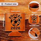 World Cup 2026 Leather Beer Can Cooler 