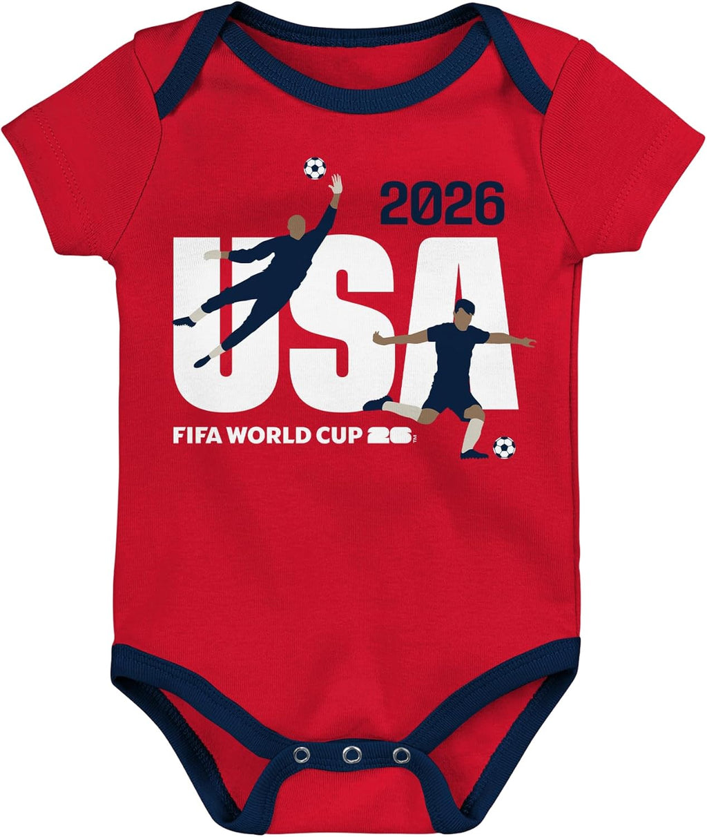 FIFA World Cup 2026 Infant and Toddler 3 Pack Country Onsie