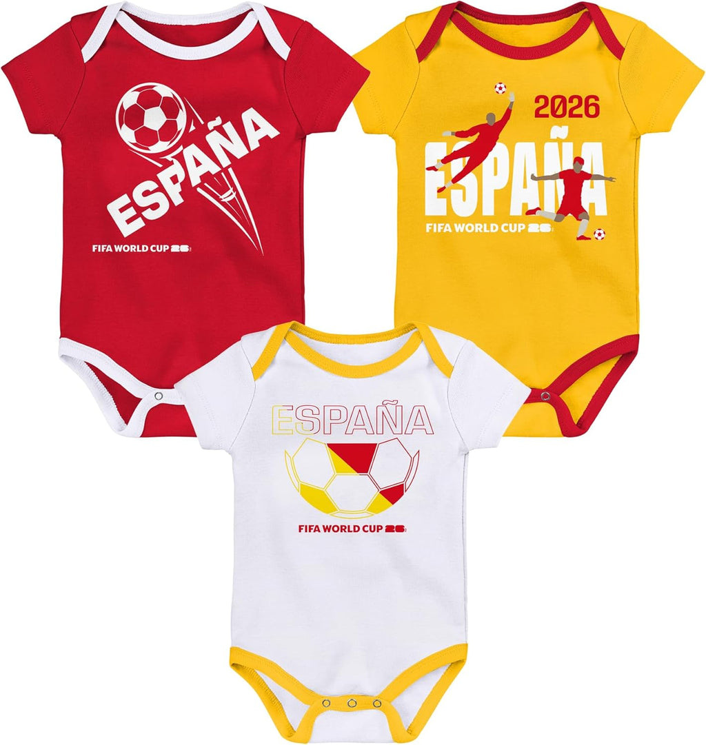 FIFA World Cup 2026 Infant and Toddler 3 Pack Country Onsie
