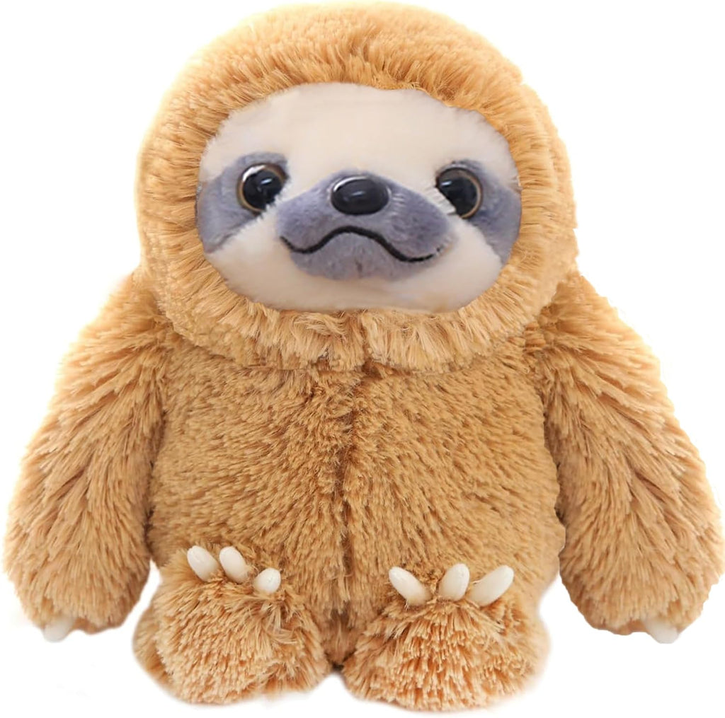 Winsterch Cute Sloth Plush Toy – 15.7" Soft Stuffed Animal Teddy Bear for Kids, Baby, and Birthday Gifts (Ivory)
