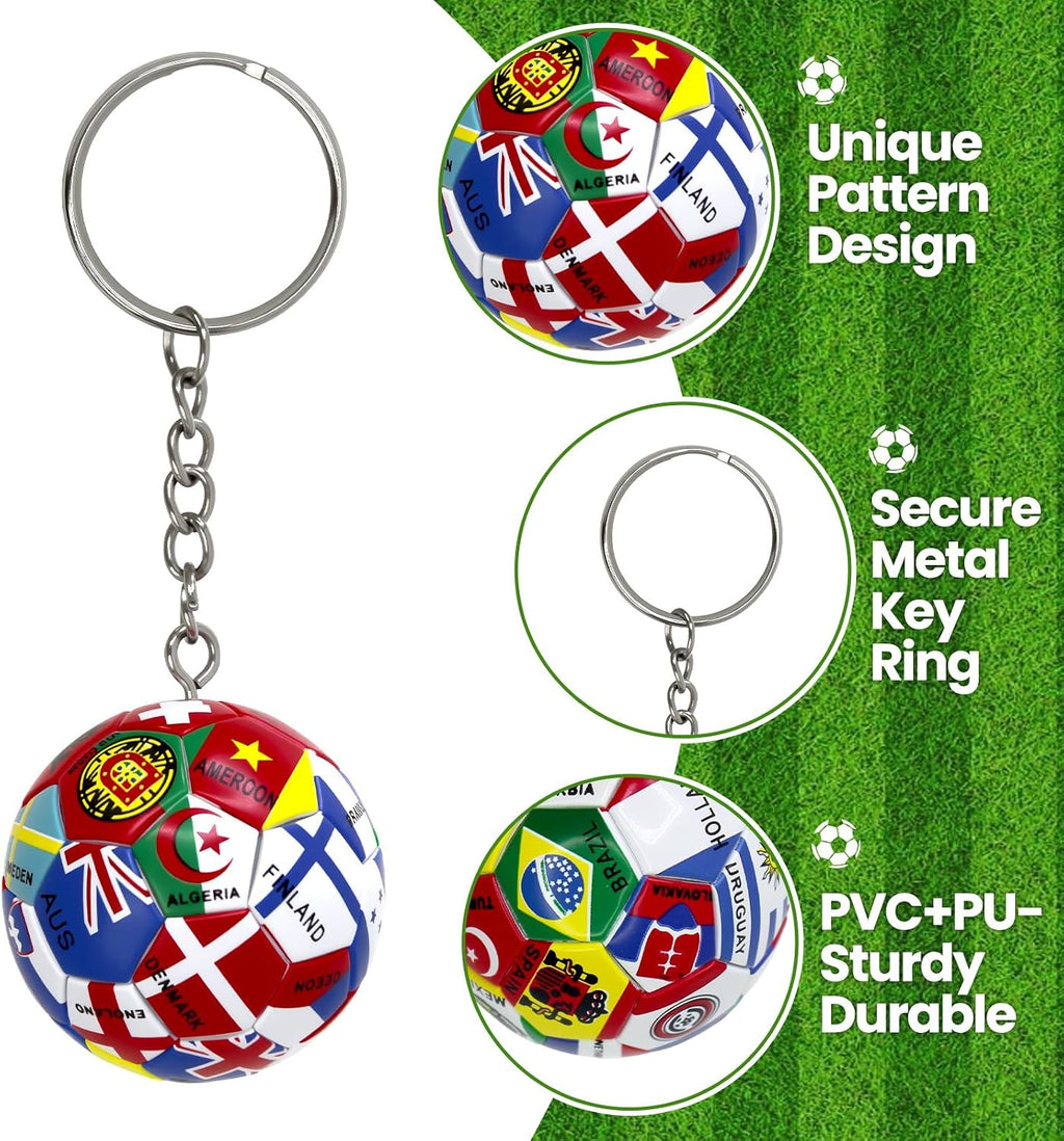 4PCS 2026 World Soccer Cup Keychain