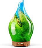 Porseme Oil Diffuser 3D Glass Aromatherapy Ultrasonic Humidifier, Air Refresh Auto Shut-Off, Timer Setting, BPA Free for Home Hotel Yoga Leisure SPA Gift 150Ml Last 6H