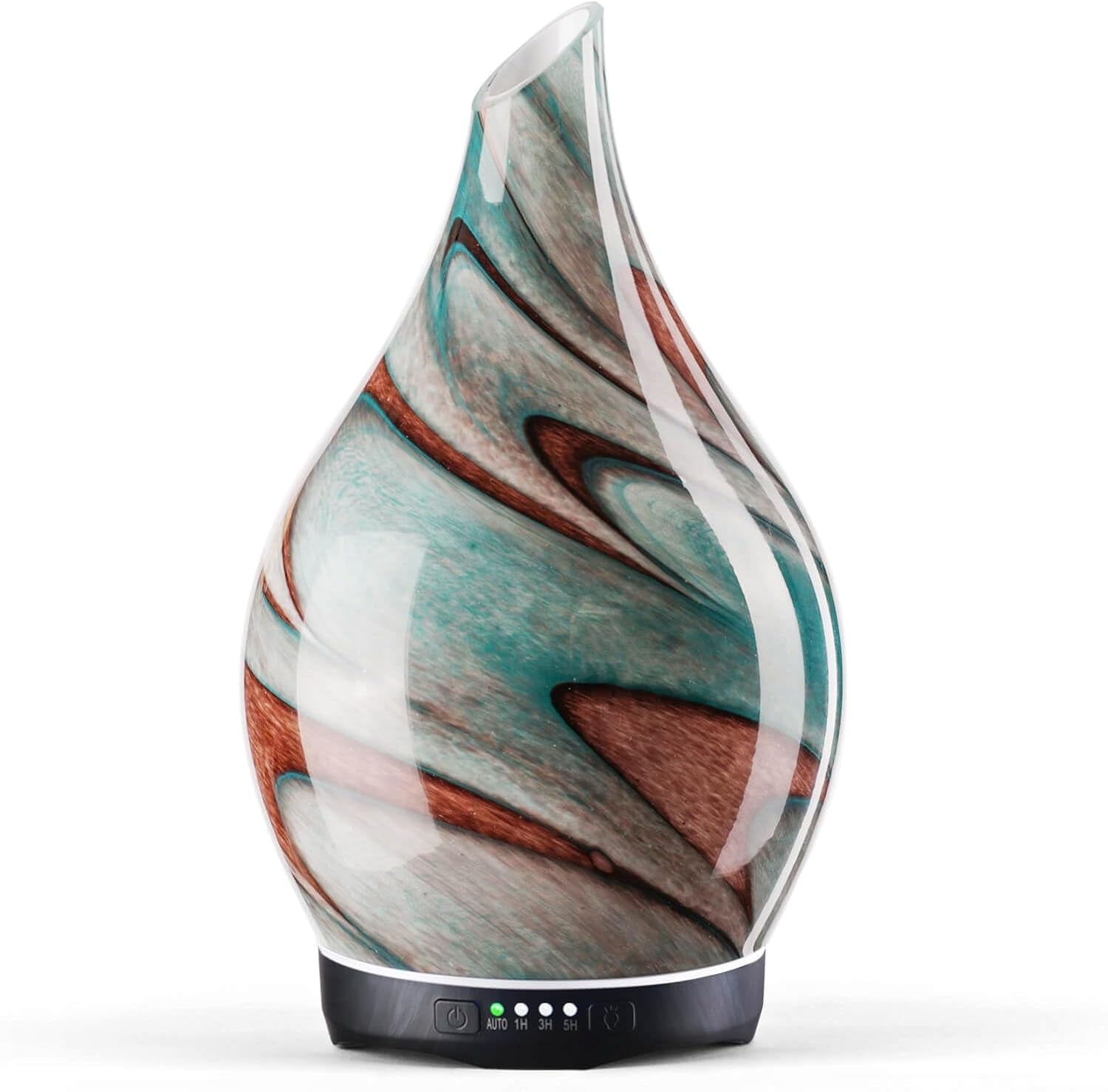 Porseme Oil Diffuser 3D Glass Aromatherapy Ultrasonic Humidifier, Air Refresh Auto Shut-Off, Timer Setting, BPA Free for Home Hotel Yoga Leisure SPA Gift 150Ml Last 6H