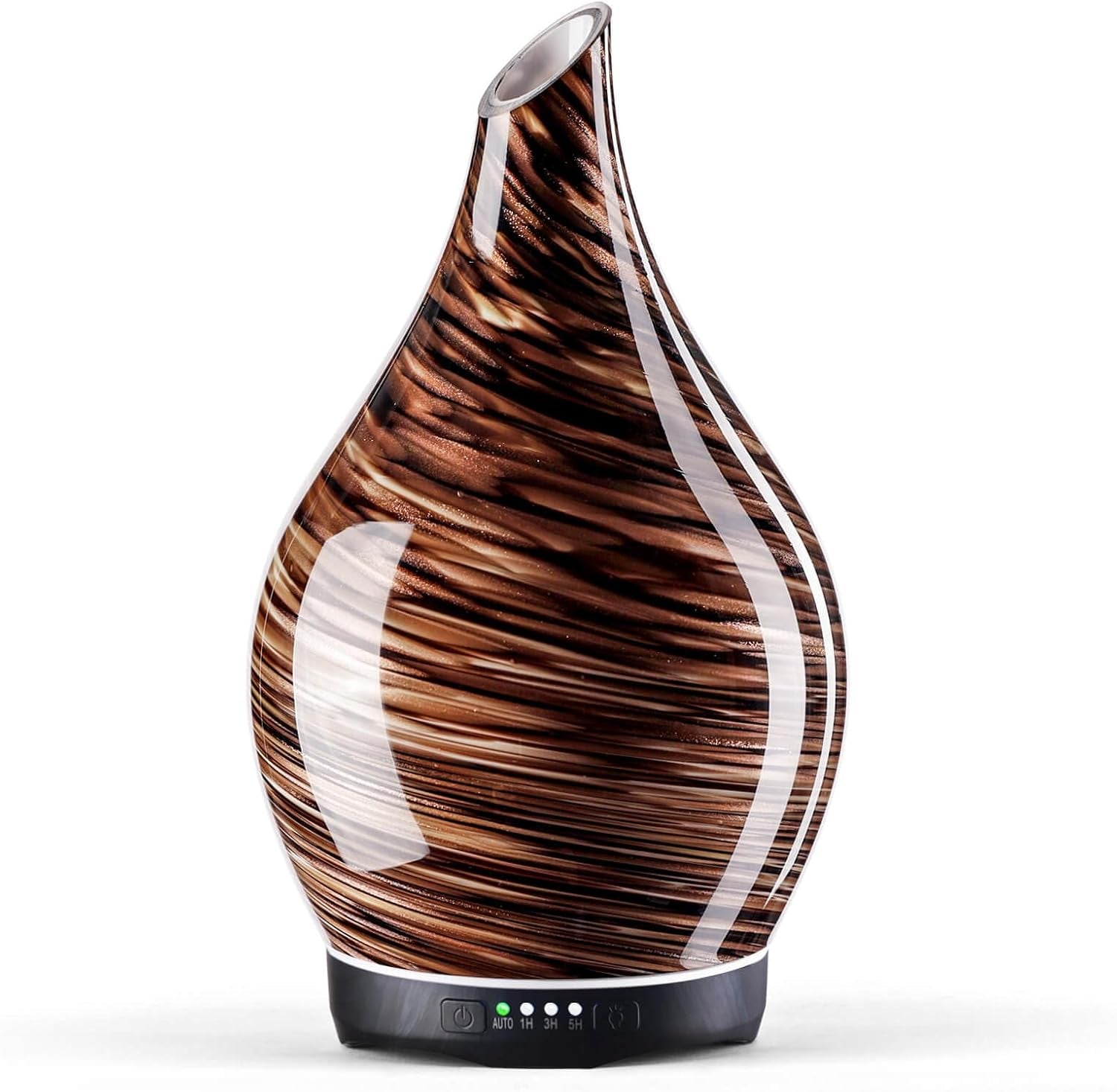 Porseme Oil Diffuser 3D Glass Aromatherapy Ultrasonic Humidifier, Air Refresh Auto Shut-Off, Timer Setting, BPA Free for Home Hotel Yoga Leisure SPA Gift 150Ml Last 6H